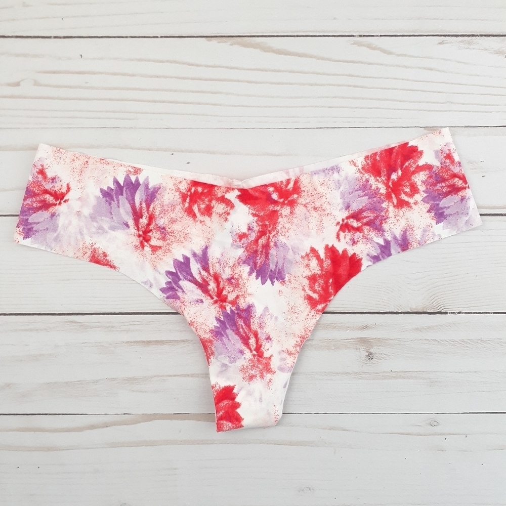 Victorias Secret Panties S Thong Underwear Floral 521
